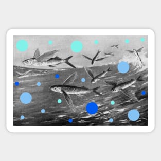 Flying fish over the ocean Sticker